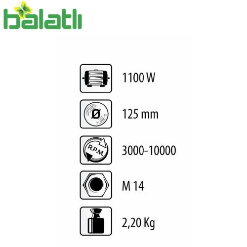 Felisatti Taşlama Makinesi FS-AF125/1100VES