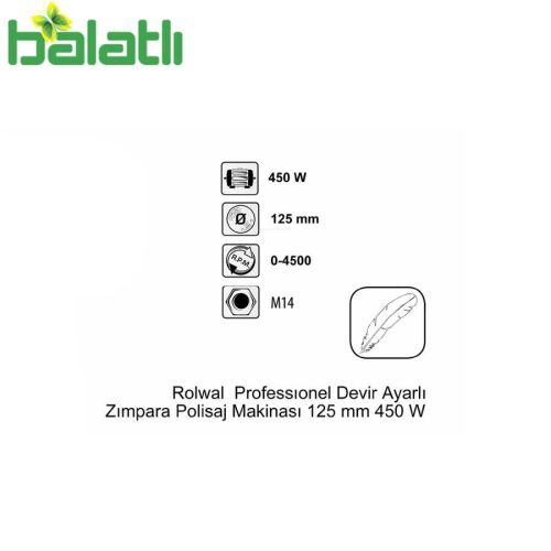 Rolwal 450W Devir Ayarlı Polisaj Makinesi RWL-6010